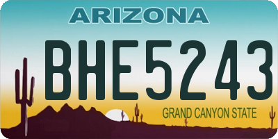 AZ license plate BHE5243