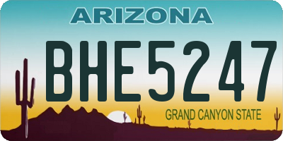 AZ license plate BHE5247