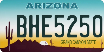 AZ license plate BHE5250