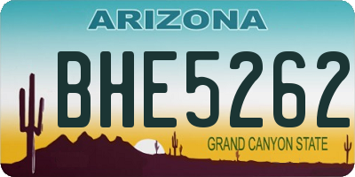 AZ license plate BHE5262