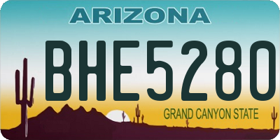 AZ license plate BHE5280
