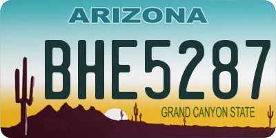 AZ license plate BHE5287