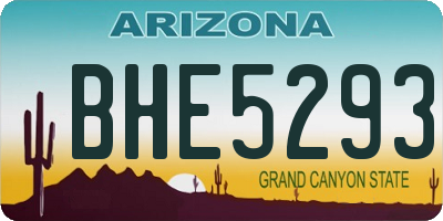 AZ license plate BHE5293
