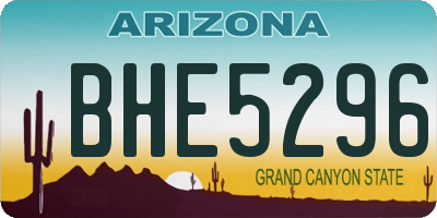 AZ license plate BHE5296