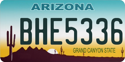 AZ license plate BHE5336