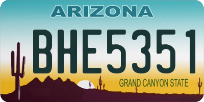 AZ license plate BHE5351