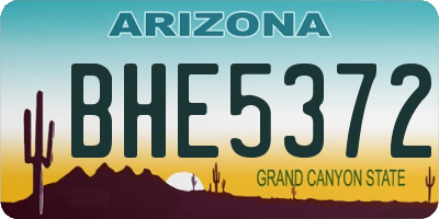 AZ license plate BHE5372