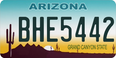 AZ license plate BHE5442