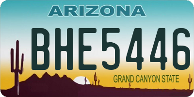 AZ license plate BHE5446