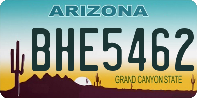 AZ license plate BHE5462