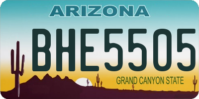 AZ license plate BHE5505