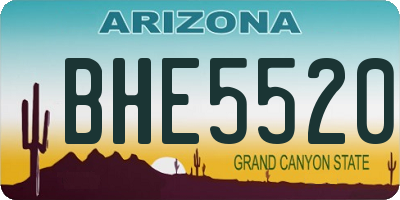 AZ license plate BHE5520