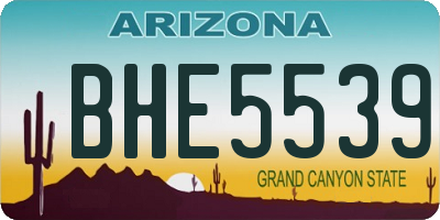 AZ license plate BHE5539