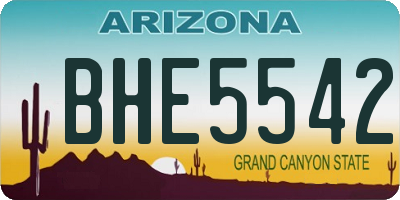 AZ license plate BHE5542