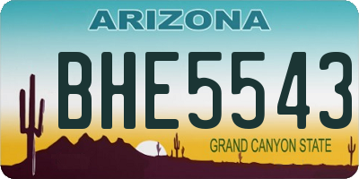 AZ license plate BHE5543