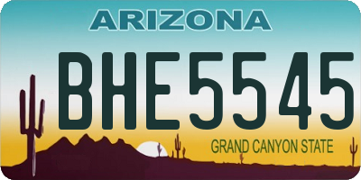 AZ license plate BHE5545