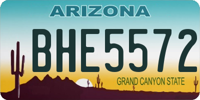 AZ license plate BHE5572