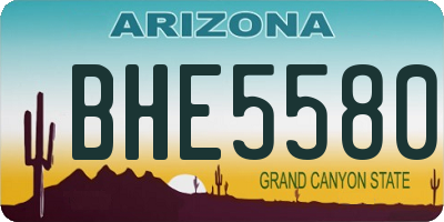 AZ license plate BHE5580
