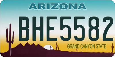 AZ license plate BHE5582