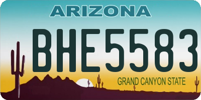 AZ license plate BHE5583