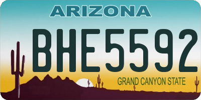 AZ license plate BHE5592