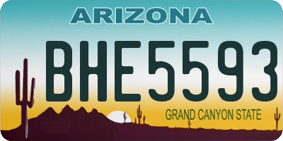 AZ license plate BHE5593