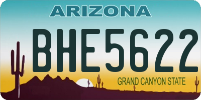 AZ license plate BHE5622