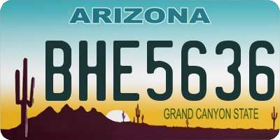 AZ license plate BHE5636