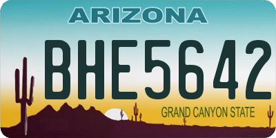 AZ license plate BHE5642