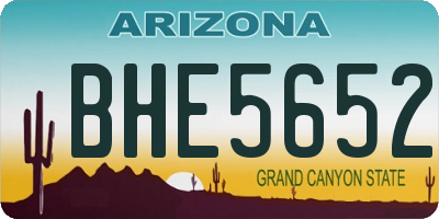 AZ license plate BHE5652