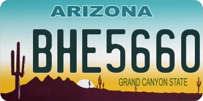 AZ license plate BHE5660