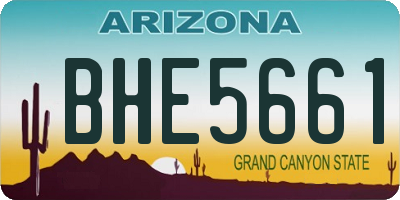 AZ license plate BHE5661