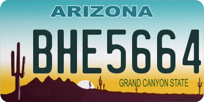 AZ license plate BHE5664