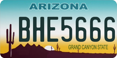 AZ license plate BHE5666