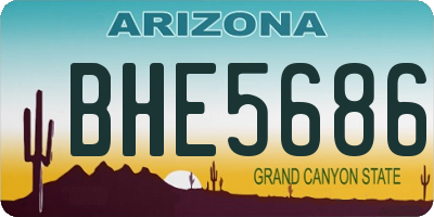AZ license plate BHE5686