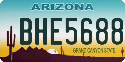 AZ license plate BHE5688