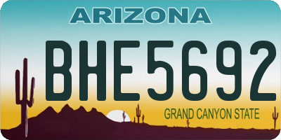 AZ license plate BHE5692