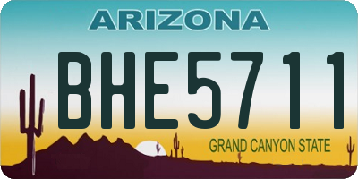 AZ license plate BHE5711