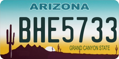 AZ license plate BHE5733