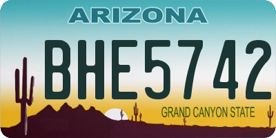 AZ license plate BHE5742