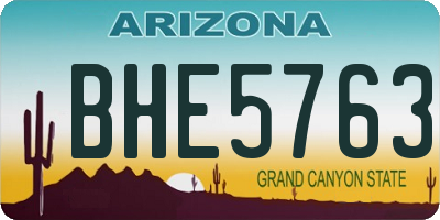AZ license plate BHE5763