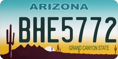 AZ license plate BHE5772