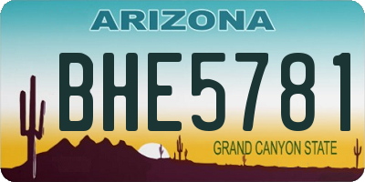 AZ license plate BHE5781