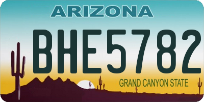 AZ license plate BHE5782