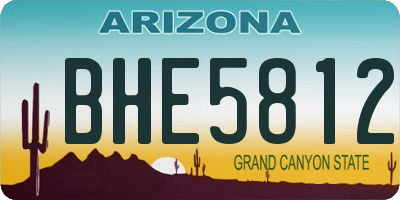 AZ license plate BHE5812