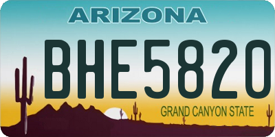 AZ license plate BHE5820