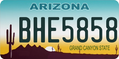 AZ license plate BHE5858