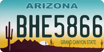 AZ license plate BHE5866
