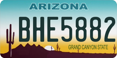 AZ license plate BHE5882