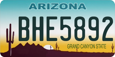 AZ license plate BHE5892